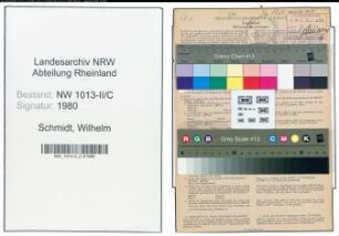 Entnazifizierung Wilhelm Schmidt , geb. 16.07.1880 (Bauunternehmer)