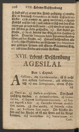 XVII. Lebens-Beschreibung Agesilai