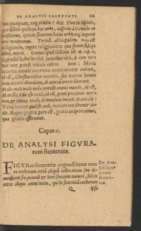 Caput 11. De Analysi Figurarum Sententiae