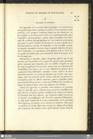 IV Appareils Et Produits