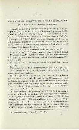 APLLICATION DES PROPRIÉTES DE TROIS FIGURES SEMBLABLES.