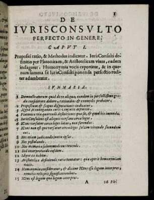 Caput I. Propositi ratio, & Methodus indicatur [...]
