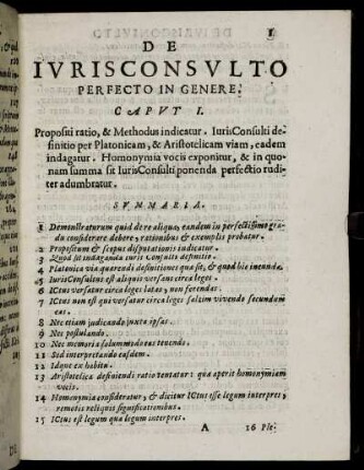 Caput I. Propositi ratio, & Methodus indicatur [...]