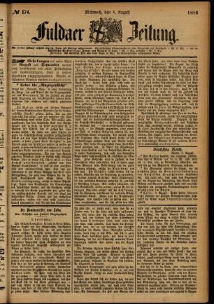 Ausgabe vom Mittwoch, den 04. August 1886.