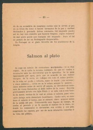 Salmón al plato
