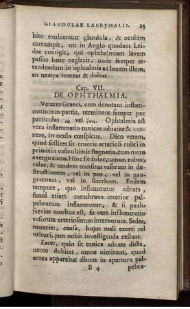 Cap. VII. De Ophthalmia.