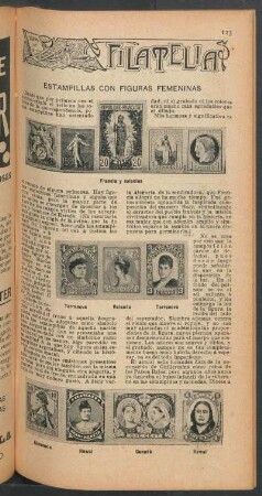 Estampillas con figuras femeninas : Filatelia