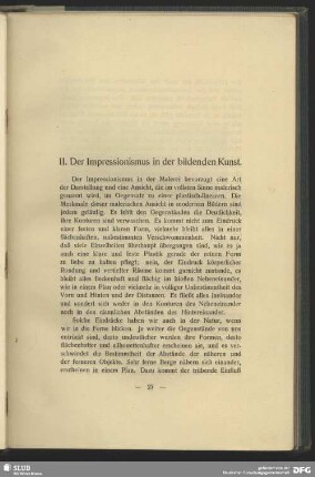 II. Der Impressionismus in der bildenden Kunst