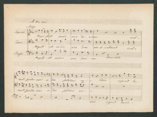 Magnificat. Arr; Coro; Es-Dur