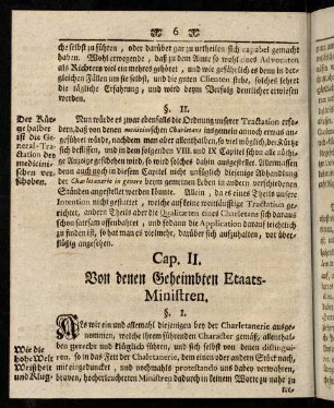 6-27, Cap. II. Von denen Geheimbten Etaats-Ministren.