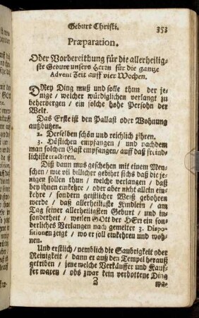 [Vorbereitung auf die Geburt Christi.]