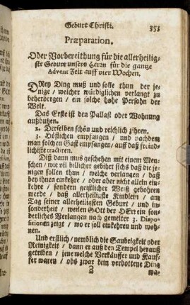 [Vorbereitung auf die Geburt Christi.]