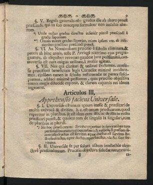 Articulus III. Apprehensio faciens Universale