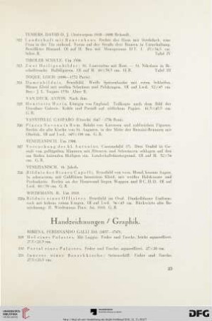 Handzeichnungen / Graphik (Nr. 329 - 355)