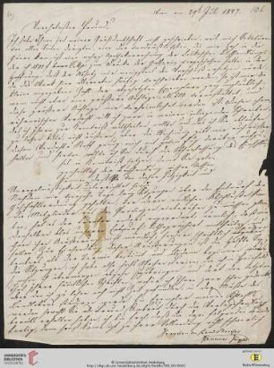 Brief von Joseph von Hammer-Purgstall an Friedrich Creuzer