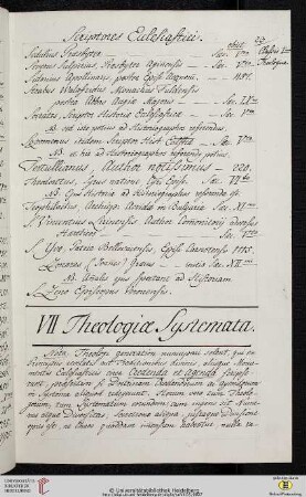 VII Theologiæ Systemata