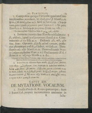 Caput XIII. De Mutatione Vocalium.