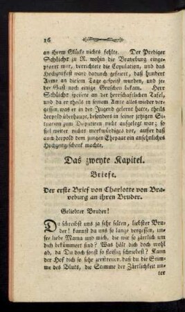 Das zweyte Kapitel. Briefe.