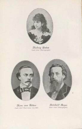 Hedwig Dohm ; Hans von Bülow. 1858 ; Reinhold Begas