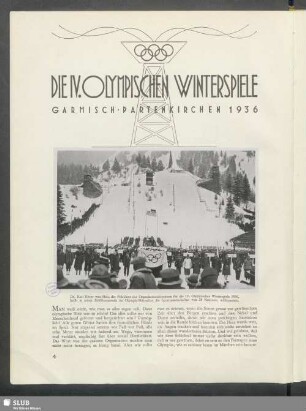 Die IV. Olympischen Winterspiele, Garmisch-Partenkirchen 1936