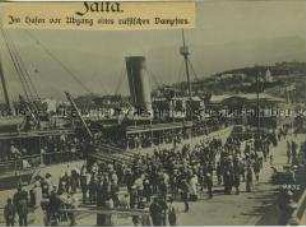 Russischer Dampfer im Hafen von Jalta