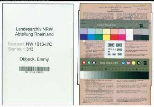 Entnazifizierung Emmy Obbeck , geb. 30.03.1902 (Schneiderin)