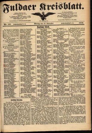 Ausgabe vom Montag, den 16. November 1903.