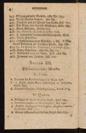 42-51, Sectio III.: Philosophische Werke