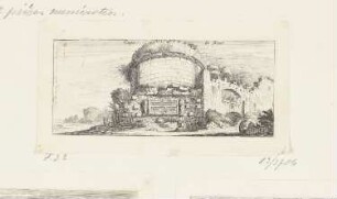 Grabmal der Caecilia Metella an der Via Appia, Titelblatt der Folge "Antiche e moderne vedute di Romæ"