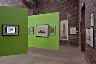 Ausstellung »Architekturbilder. 125 Jahre Architekturmuseum der Technischen Universität Berlin«. 2.7.-15.10.2011, Musterraum der Bauakademie, Berlin: Ausstellungsfoto