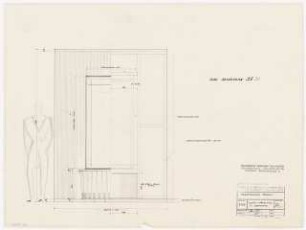 Schauspielhaus, Bochum: Zuschauerhaus Innen: Ansicht Spiegelnischen in der Garderobe 1:10