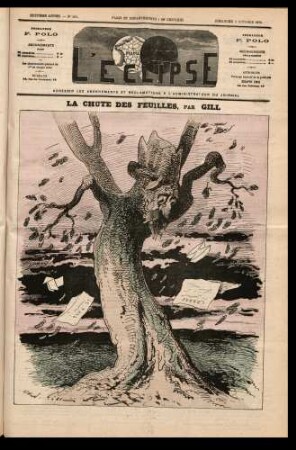 La chute des feuilles, par Gill