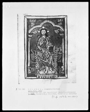 Psalterium aus dem Augsburger Dominikanerkloster — Thronender Christus, Folio 123recto