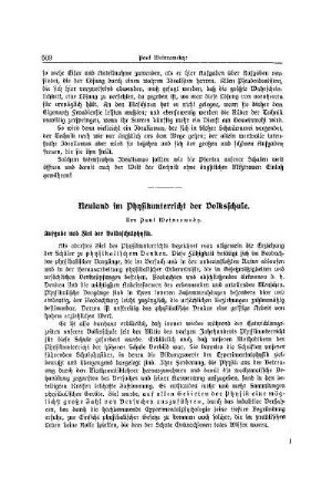 Neuland im Physikunterricht der Volksschule