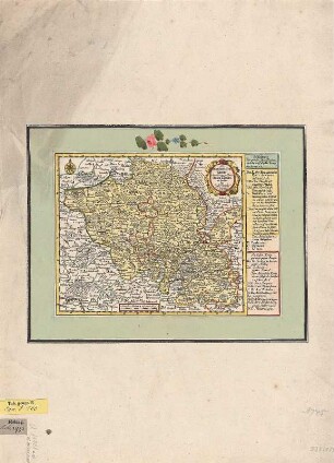 Karte vom Kreis Bautzen, ca. 1:375 000, Kupferstich, um 1750