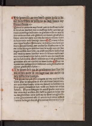 Hir henet[!] sik an een boek vnde heth in deme dudeschen de historia va[n] den souen wysen meisteren