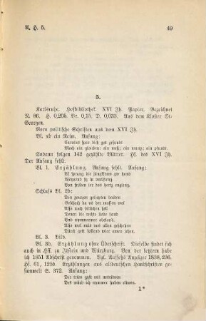 Altdeutsche Handschriften, 5