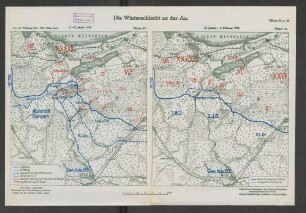 Skizze 23. u. 24. Die Winterschlacht an der Aa. 5. - 9. Januar 1917. 23. Januar - 4. Februar 1917.