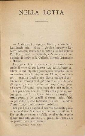 Nella Lotta : Romanzo di Enrico Castelnuovo
