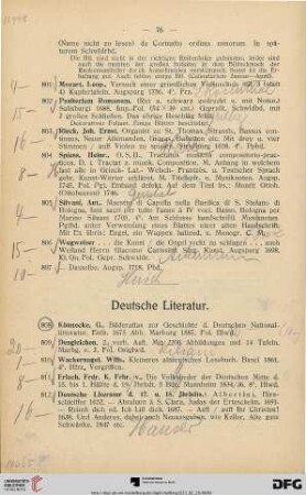 Deutsche Literatur (Nr. 808-831)