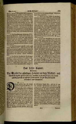 Das sechste Capitel – Das achte Capitel