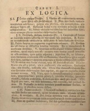 Caput I. Ex logica.