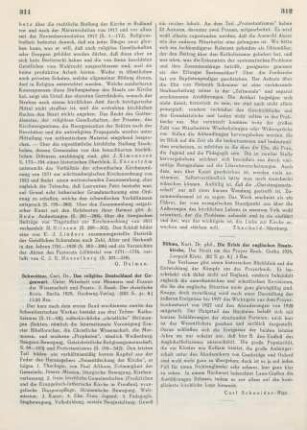 312 [Rezension] Böhme, Kurt, Die Krisis der englischen Staatskirche