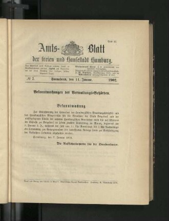 No. 7. 11. Januar. 1902.