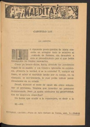 Capítulo LVI - La lotería