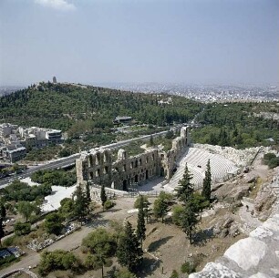 Athen. Odeion des Herodes Atticus. Ansicht von Nord-Osten