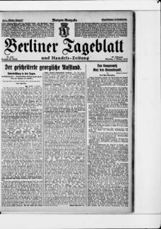 Berliner Tageblatt und Handels-Zeitung, Morgen-Ausgabe