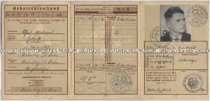 Ausweis des Reichsarbeitsdienstes für einen männlichen Dienstpflichtigen
