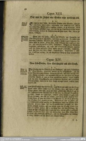 Caput XIV. Von Erb-Stollen, ihrer Gerechtigkeit und Erb-Teuffe