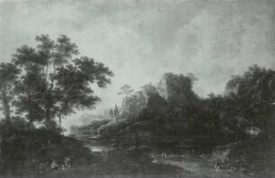 Berglandschaft mit einem Wasserfall